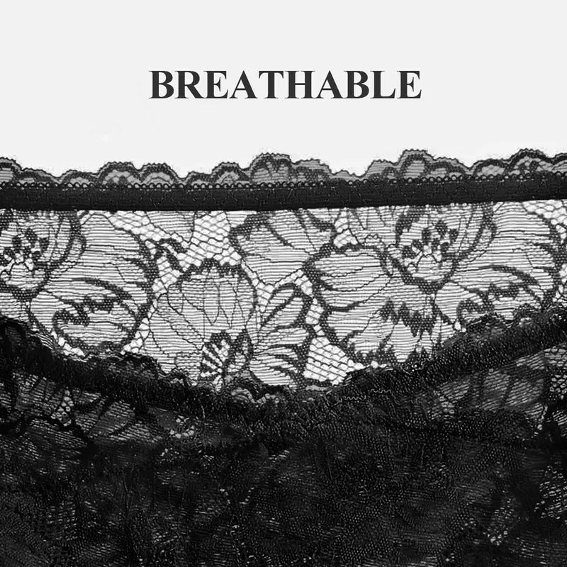 High Waist Cotton Panties – Soft, Breathable & Flattering Lace Briefs