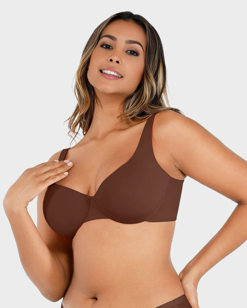 Underwire Adjustable Deep V-neck Bra