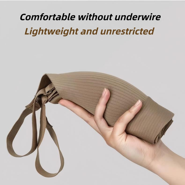 Women's Ribbed Push Up Adjustable Wireless Bra