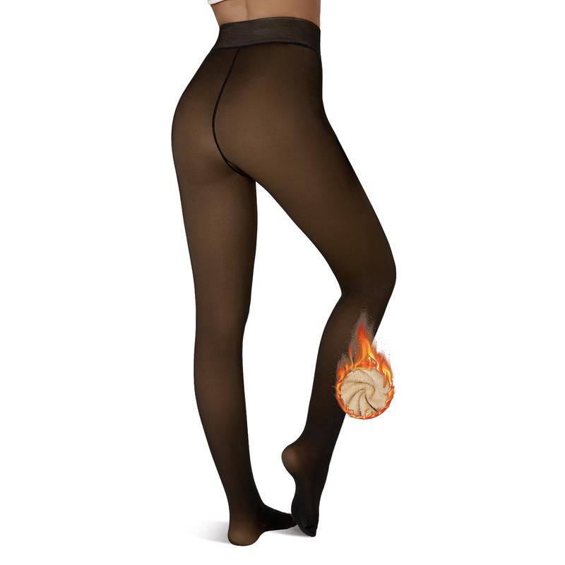 Fleece Lined Tights One-Lined Seams both front and back