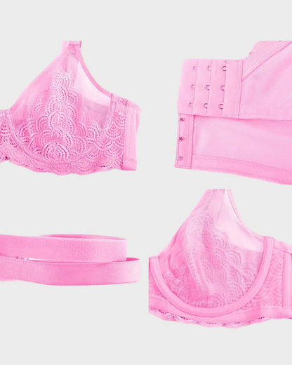 Mermaid Scales Lace Plus Size Minimizer Bra