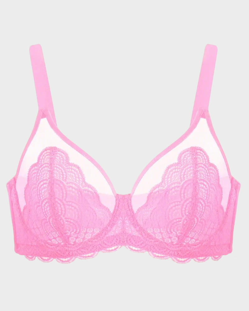 Mermaid Scales Lace Plus Size Minimizer Bra