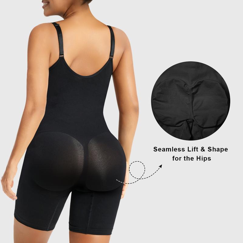 Tummy Control Bodysuit — Zip-Up, Stretch & Breathable Shapewear