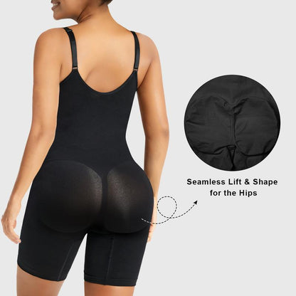 Tummy Control Bodysuit — Zip-Up, Stretch & Breathable Shapewear