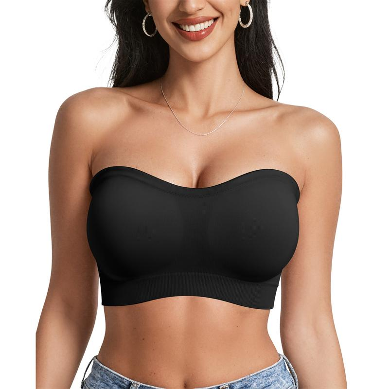 Non-Slip Bandeau Seamless Wireless Strapless Bra
