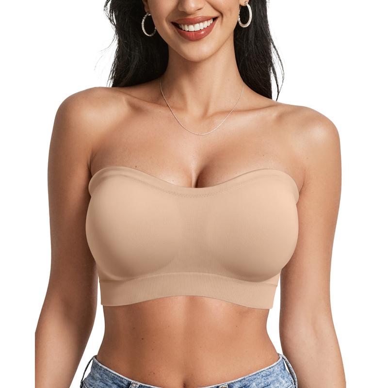 Non-Slip Bandeau Seamless Wireless Strapless Bra