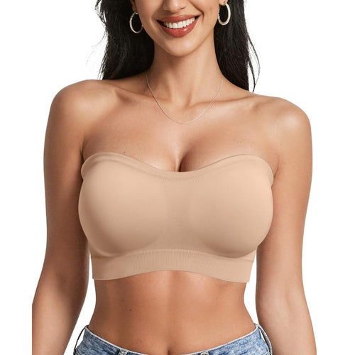 Non-Slip Bandeau Seamless Wireless Strapless Bra