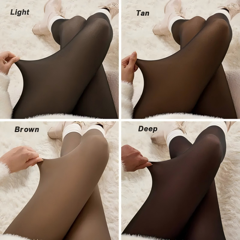 Fleece Lined Tights One-Lined Seams both front and back