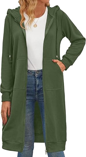 Women Casual Zip up Fleece Hoodies