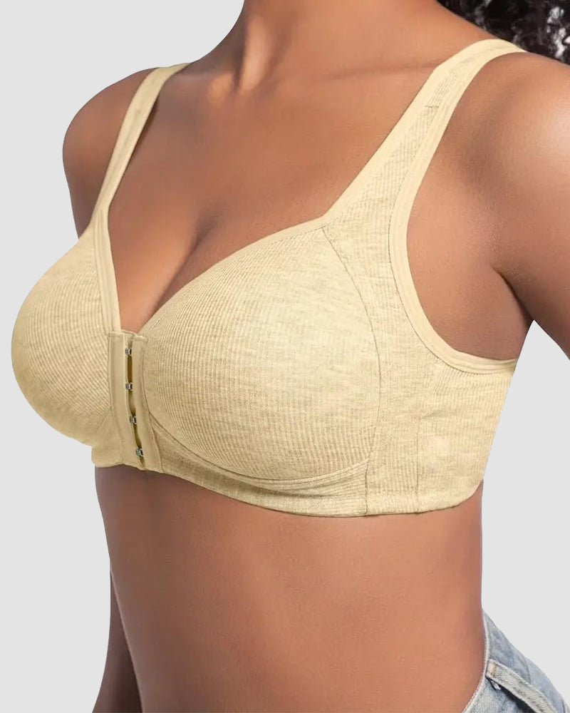 Easy-On Front Closure Wireless Support Bra
