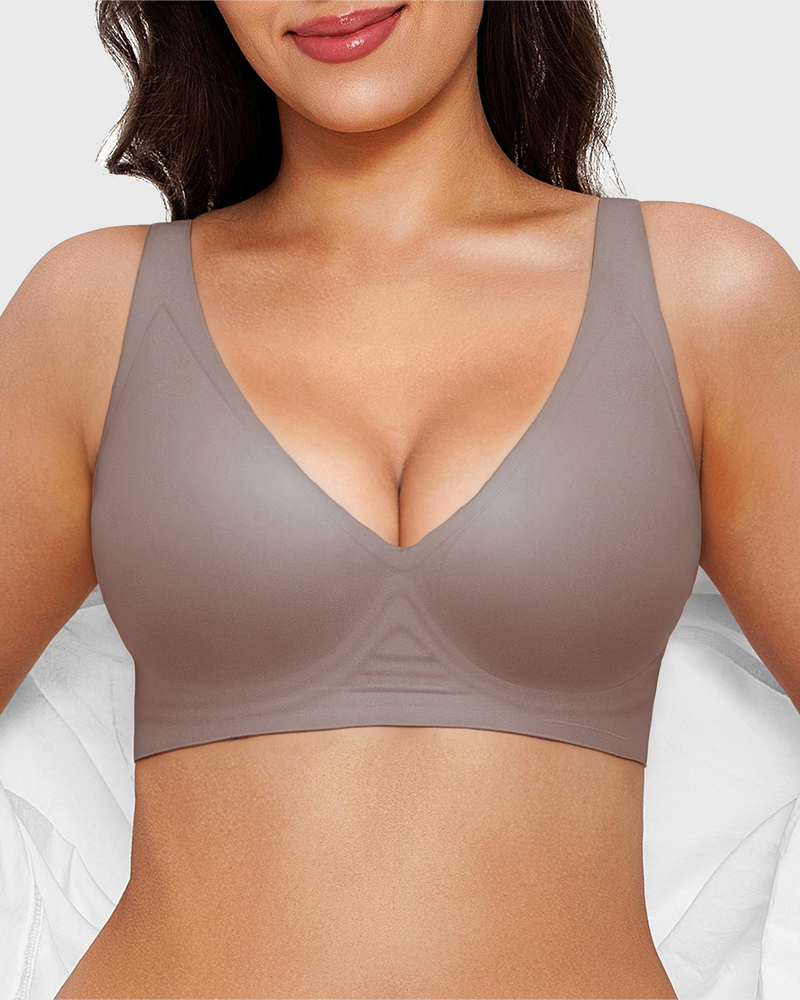 Seamless Deep V Push-Up Wireless Bra 3.0