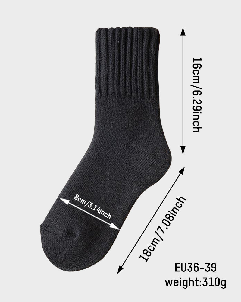 Cozy Ribbed Fleece Lined Crew Socks