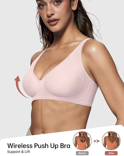 Comfort Fit Seamless Deep V Wireless Bra