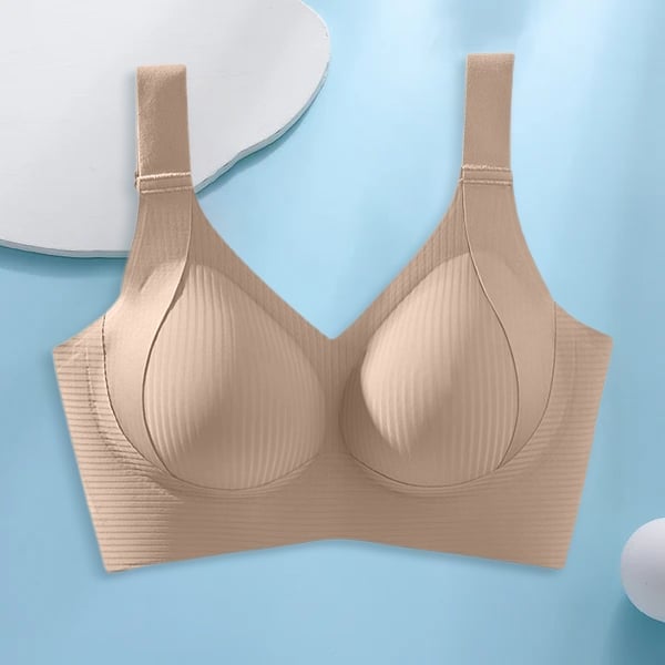 Women's Ribbed Push Up Adjustable Wireless Bra