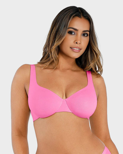 Underwire Adjustable Deep V-neck Bra