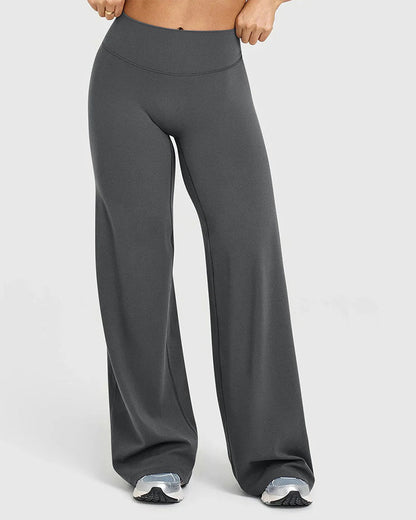 High-Waisted Elastic Wide-Leg Lounge Yoga Pants