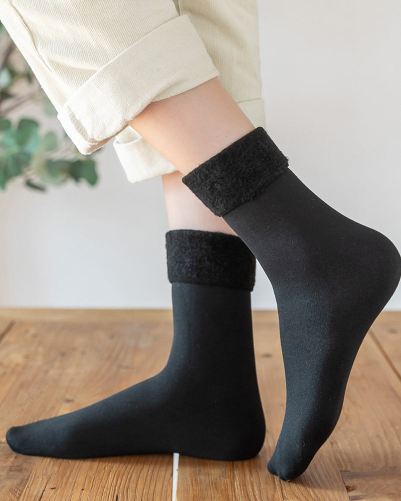 Ultra-Warm Fleece-Lined Winter Socks (6 Pairs)