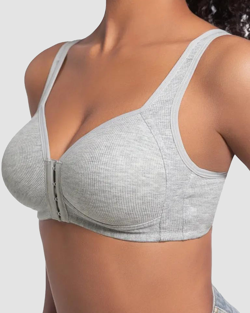 Easy-On Front Closure Wireless Support Bra