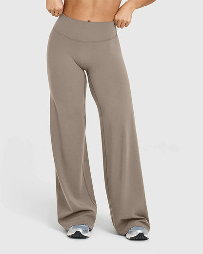 High-Waisted Elastic Wide-Leg Lounge Yoga Pants