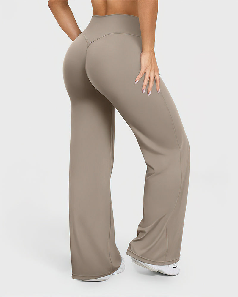 High-Waisted Elastic Wide-Leg Lounge Yoga Pants