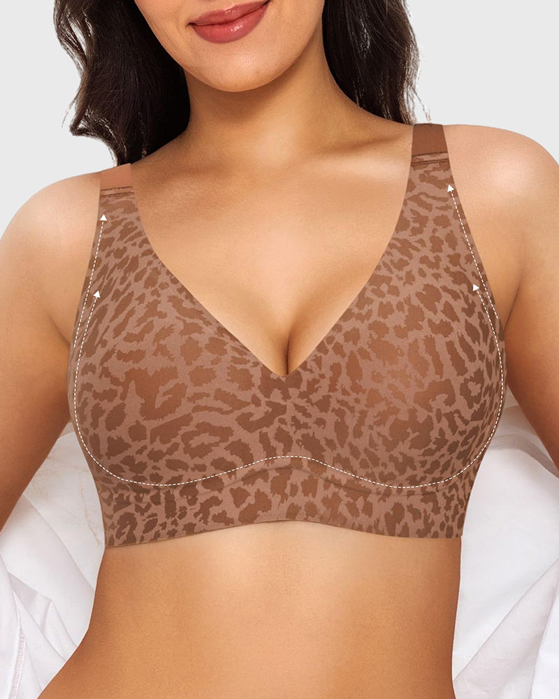 Seamless Deep V Push-Up Wireless Bra