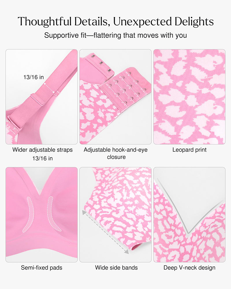 Seamless Deep V Push-Up Wireless Bra