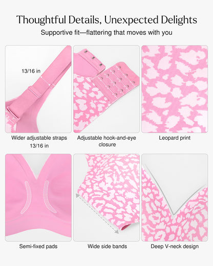 Seamless Deep V Push-Up Wireless Bra