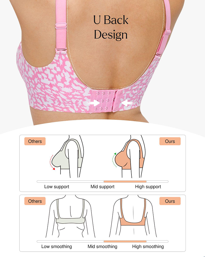Seamless Deep V Push-Up Wireless Bra