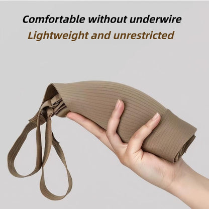 Women's Ribbed Push Up Adjustable Wireless Bra