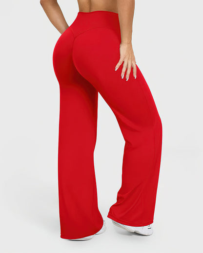 High-Waisted Elastic Wide-Leg Lounge Yoga Pants