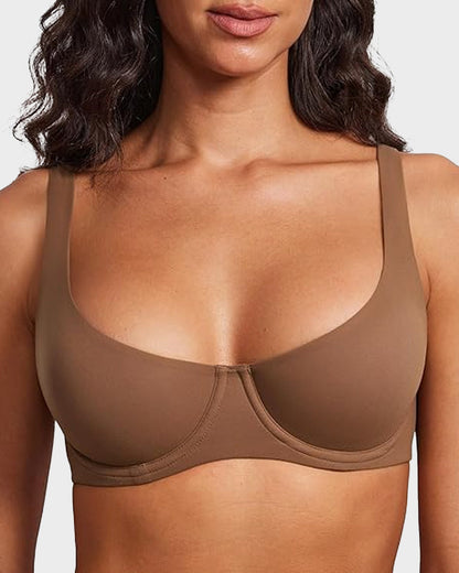 Underwire Support Seamless Unlined Balconette Bra 2.0