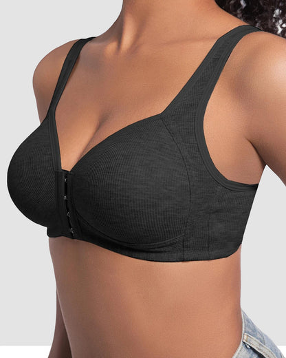 Easy-On Front Closure Wireless Support Bra