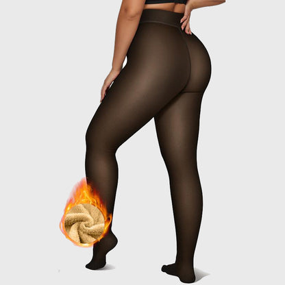 Sheer Fleece Lined Leggings – Ultra-Warm, High-Waisted Winter Tights